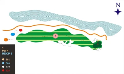 Hố Golf Số 1 sân BRG Ruby Tree Golf Resort