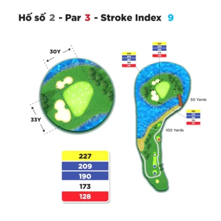 Hố 02 Kings Course Sân Golf Hoàng Gia - Sân Golf Yên Thắng - Royal Golf Ninh Binh Alegolf
