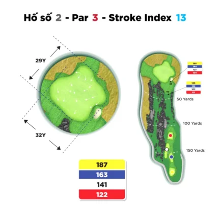 Hố 02 Queen Course Sân Golf Hoàng Gia - Sân Golf Yên Thắng - Royal Golf Ninh Binh Alegolf