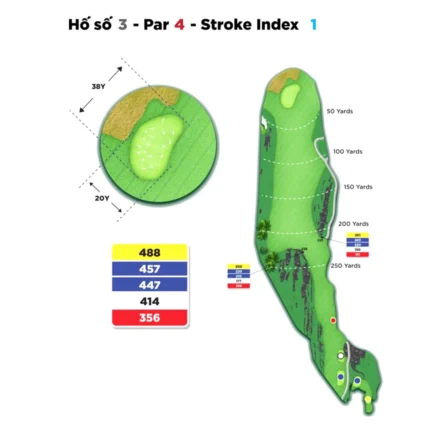 Hố 03 Queen Course Sân Golf Hoàng Gia - Sân Golf Yên Thắng - Royal Golf Ninh Binh Alegolf