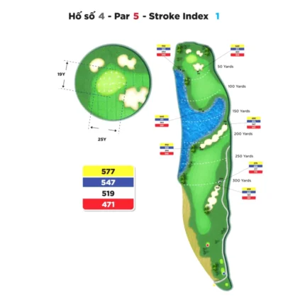 Hố 04 Kings Course Sân Golf Hoàng Gia - Sân Golf Yên Thắng - Royal Golf Ninh Binh Alegolf