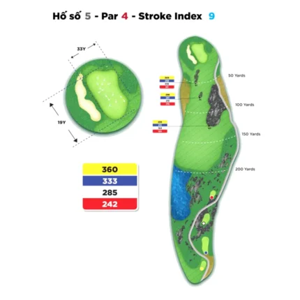 Hố 05 Queen Course Sân Golf Hoàng Gia - Sân Golf Yên Thắng - Royal Golf Ninh Binh Alegolf