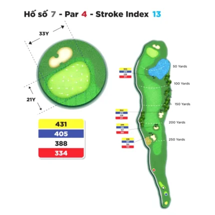 Hố 07 Kings Course Sân Golf Hoàng Gia - Sân Golf Yên Thắng - Royal Golf Ninh Binh Alegolf