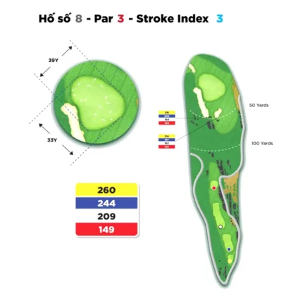 Hố 08 Queen Course Sân Golf Hoàng Gia - Sân Golf Yên Thắng - Royal Golf Ninh Binh Alegolf