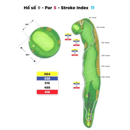 Hố 09 Queen Course Sân Golf Hoàng Gia - Sân Golf Yên Thắng - Royal Golf Ninh Binh Alegolf
