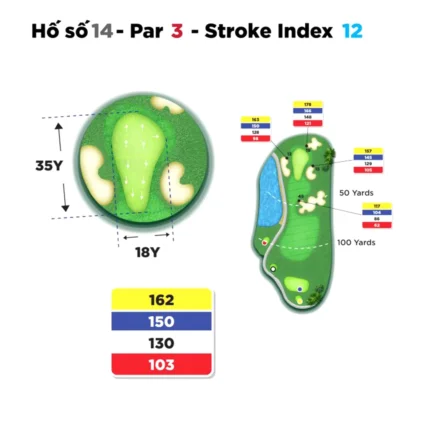 Hố 14 Kings Course Sân Golf Hoàng Gia - Sân Golf Yên Thắng - Royal Golf Ninh Binh Alegolf