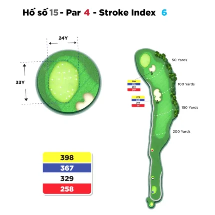 Hố 15 Kings Course Sân Golf Hoàng Gia - Sân Golf Yên Thắng - Royal Golf Ninh Binh Alegolf