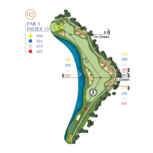 Hố 2 Sân Hồ Hố 2 Sân Hồ của sân Vinpearl Golf Hai Phong