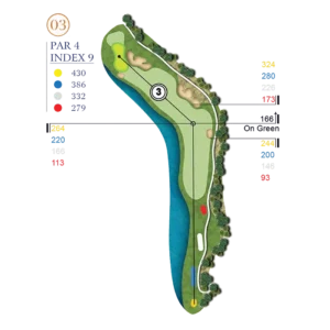 Hố 3 Sân Hồ Hố 3 Sân Hồ của sân golf Vũ Yên Hai Phong