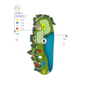 Hố 5 Sân Hồ Hố 5 Sân Hồ của sân golf Vinpearl Hải Phòng