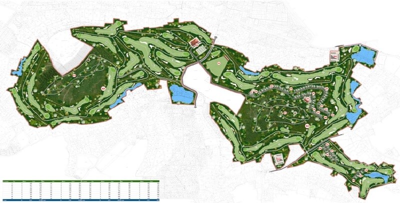 Sơ đồ quy hoạch sân golf Việt Yên