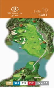 Legends Hình ảnh bản đồ hố 10 của sân golf Sóc sơn