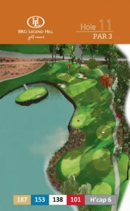 Legends Hình ảnh bản đồ hố 11 của sân golf Sóc sơn