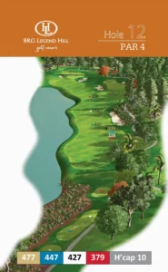 Legends Hình ảnh bản đồ hố 12 của sân golf Sóc sơn