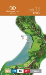 Legends Hình ảnh bản đồ hố 13 của sân golf Sóc sơn