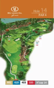 Legends Hình ảnh bản đồ hố 14 của sân golf Sóc sơn