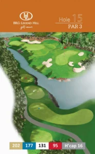 Legends Hình ảnh bản đồ hố 15 của sân golf Sóc sơn