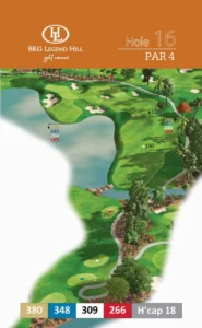Legends Hình ảnh bản đồ hố 16 của sân golf Sóc sơn