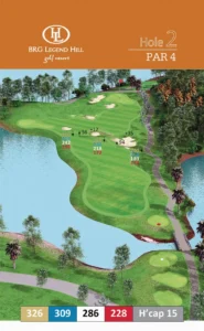 Legends Hình ảnh bản đồ hố 2 của sân golf Sóc sơn