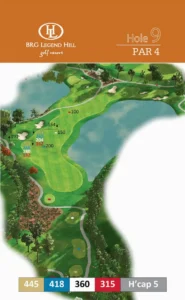 Legends Hình ảnh bản đồ hố 9 của sân golf Sóc sơn
