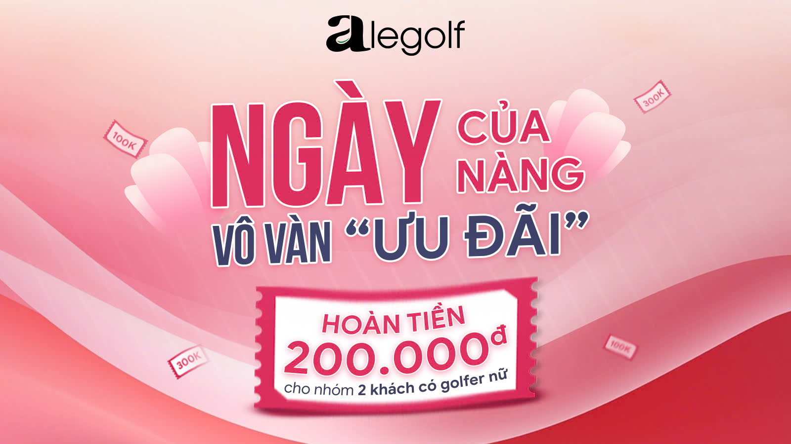 Hoàn phí golf 200.000đ khi đặt sân qua Alegolf.