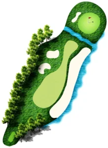 Bản đồ hố 09 - sân golf Đồng Mô - BRG Kings Island Golf Resort - Lakeside - Alegolf