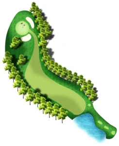 Bản đồ hố 10 - sân golf Đồng Mô - BRG Kings Island Golf Resort - Lakeside - Alegolf