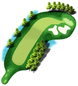 Bản đồ hố 11 - sân golf Đồng Mô - BRG Kings Island Golf Resort - Lakeside - Alegolf