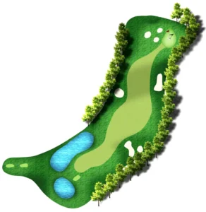 Bản đồ hố 13 - sân golf Đồng Mô - BRG Kings Island Golf Resort - Lakeside - Alegolf