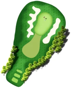 Bản đồ hố 14 - sân golf Đồng Mô - BRG Kings Island Golf Resort - Lakeside - Alegolf