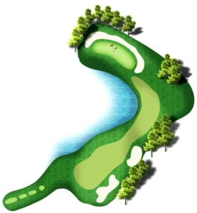 Bản đồ hố 15 - sân golf Đồng Mô - BRG Kings Island Golf Resort - Lakeside - Alegolf