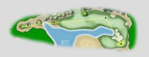 Sân Phía Nam Hình Ảnh Bản Đồ Hố Số 02 Sân Golf BRG Hà Nam - Legend Valley Country Club Alegolf